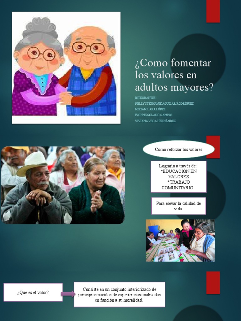 Fomentar Valores en Adultos Mayores | PDF | Vejez | Las emociones