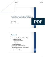 Topic #2: Real Estate Valuation: Context