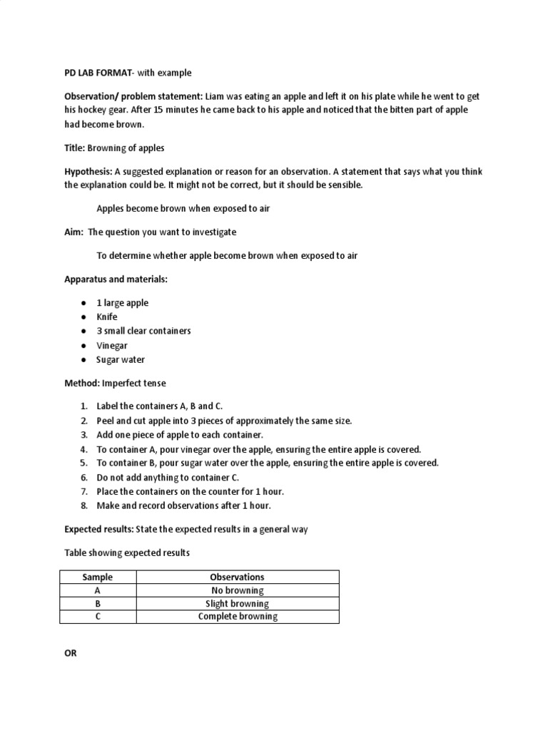 PD Lab Format-Observation/ Problem Statement | PDF | Experiment | Science