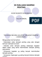 13 Kuliah Amdal Metode Evaluasi Dampak Penting