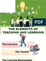2 Unit 1 Chapter 1 THE ELEMENTS OF TEACHING AND LEARNING