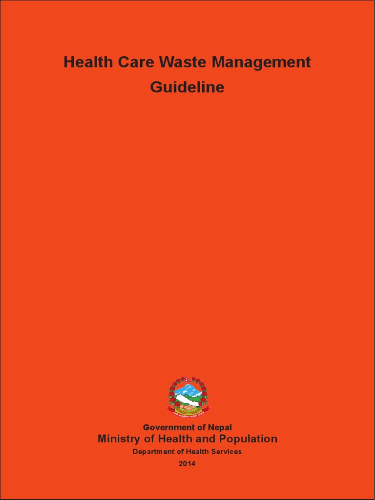 Health Care Waste Management Guideline 2071 PDF Waste Management