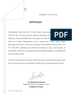 Certificado Disposición Final Febrero Cristoro