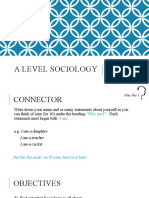 A Level Sociology Yr11 Taster 2020