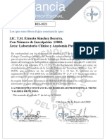 Constancia de Habilidad Profesional CTMP | PDF
