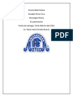 Informe psicológico de AGR de 26 años con ansiedad