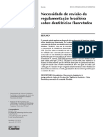 Regulamentação dos dentifrícios fluoretados no Brasil