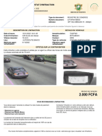 2.000 FCFA: Fiche Electronique de Constat D'Infraction