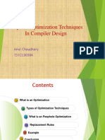 Peephole Optimization Techniques in Compiler Design: Anul Chaudhary 131CC00304