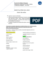 EJA Frei Eliseu 2022: Orientações para aulas, avaliações e plano de curso