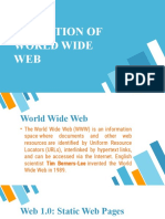 Evolution of World Wide WEB