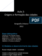 Silo - Tips - Aula 2 Origens e Formaao Das Cidades Geografia Urbana I 2012