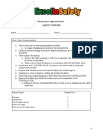 Performance Appraisal Form Safety Officer