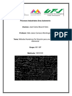 Metodos Numericos de Solucion para Una Ecuacion Diferencial