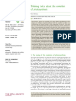 Thinking Twice About The Evolution of Photosynthesis: Review