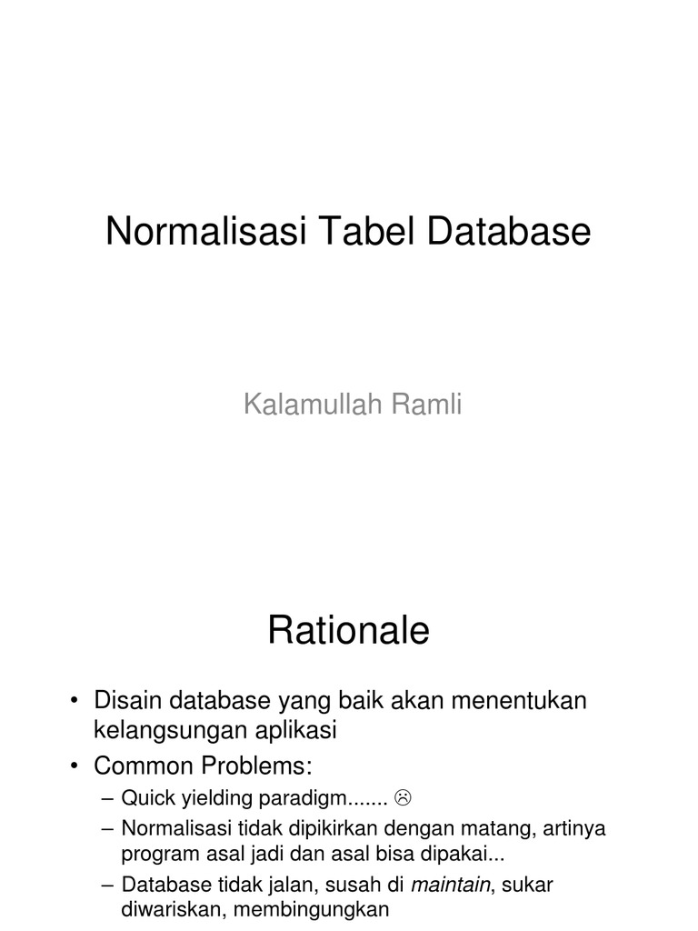 Normalisasi 2 | PDF