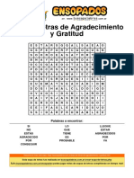 Sopa de Letras de Agradecimiento y Gratitud