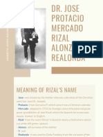 Dr. Jose Protacio Mercado Rizal Alonzo Y Realonda