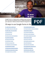 30 Ways to use Google Forms in the Classroom