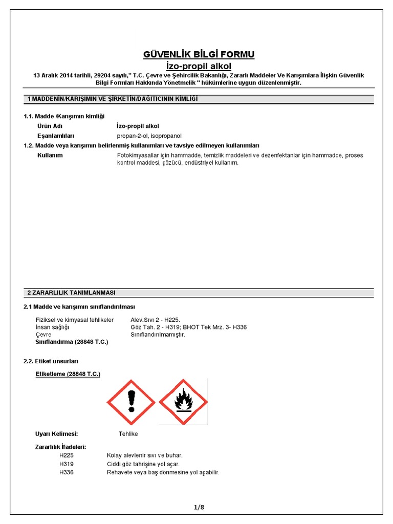 Ipa - TDS, MSDS | PDF