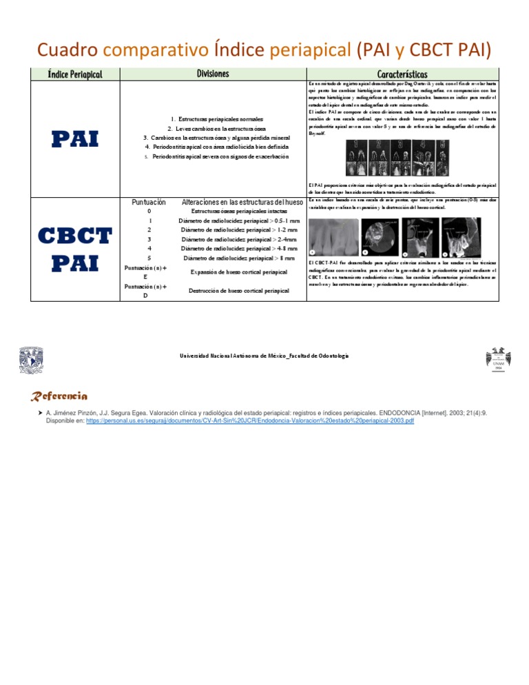 Clasificacion Pai y Cbctpai | PDF | Hueso | Enfermedades y trastornos