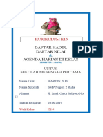 Daftar Hadir, Daftar Nilai Agenda Harian Di Kelas: Kurikulum K13