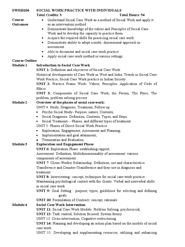 Social Case Work: Principles and Practice | PDF | Social Work ...