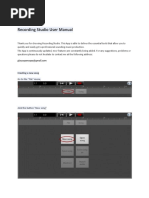 Recording Studio User Manual