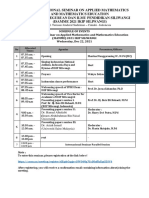 Schedule of Events Isamme 2021-1