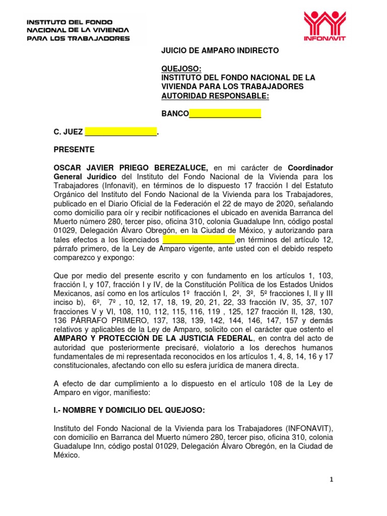 Amparo Contra Banco (Omisión de Dar Respuesta) | PDF | Caso de ley ...