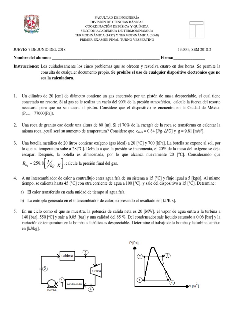 Ejercicio de Termodinámica: Problemas y Soluciones | PDF | Gases | Calor