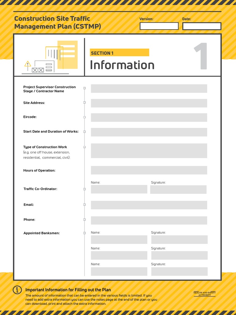 Information Construction Site Traffic Management Plan (CSTMP) PDF