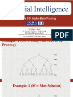 Artificial Intelligence: Lecture # 9: Alpha-Beta Pruning