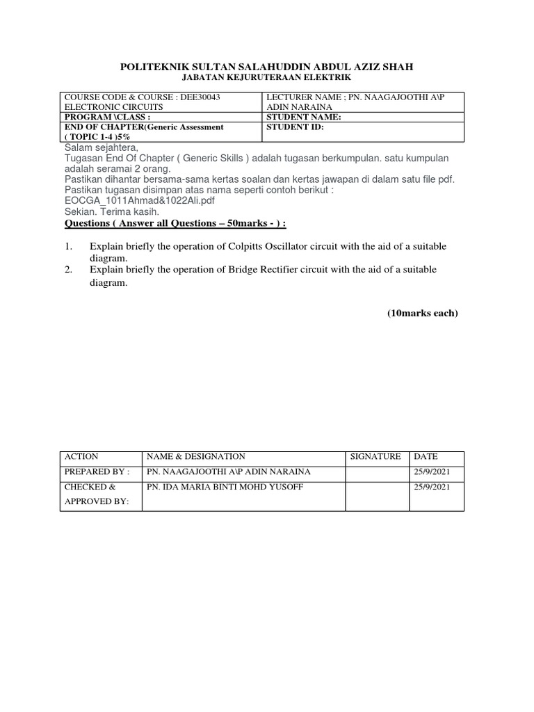 End of Chapter Sesi 1 2021 2022 (Generic Assessment) | PDF | Science ...