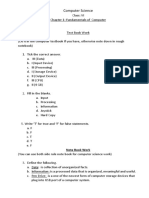 Computer Science: Note Book Work