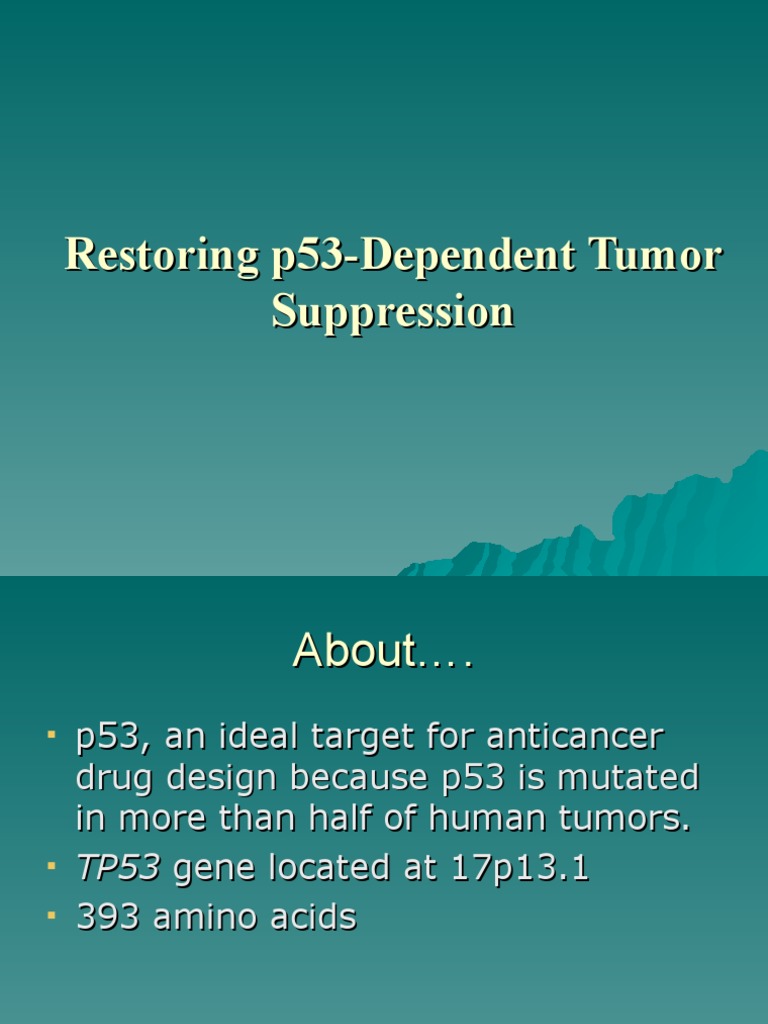 Enhancing p53 Tumor Suppression | PDF