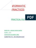 INFORMATIC PRACTICES Practical