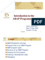Introduction to ABAP Programming
