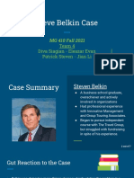 Steven Belkin Case Analysis