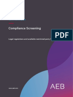 Compliance Screening: System Description