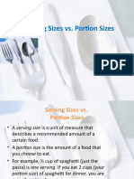Serving Sizes vs. Portion Sizes
