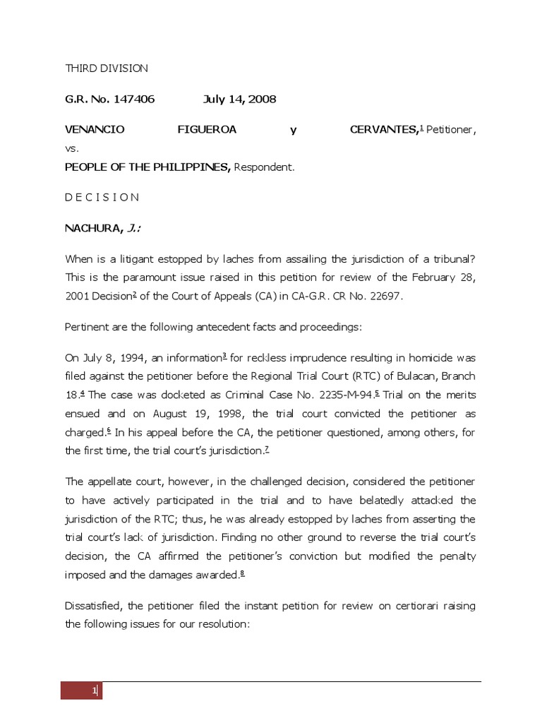 Examining the Doctrine of Estoppel by Laches in Relation to Challenging