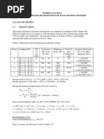 Worked Example For Unbraced Frame Designed Colum Wind Moment Method