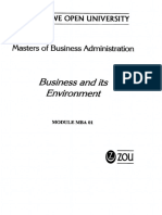 Mbaz501 Bussiness and Its Enviroment