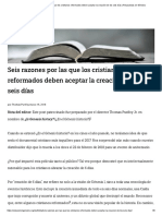 Seis Razones Por Las Que Los Cristianos Reformados Deben Aceptar La Creación de Los Seis Días - Respuestas en Génesis