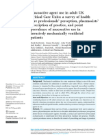 Mucoactive Agent Use in Adult UK Critical Care Uni