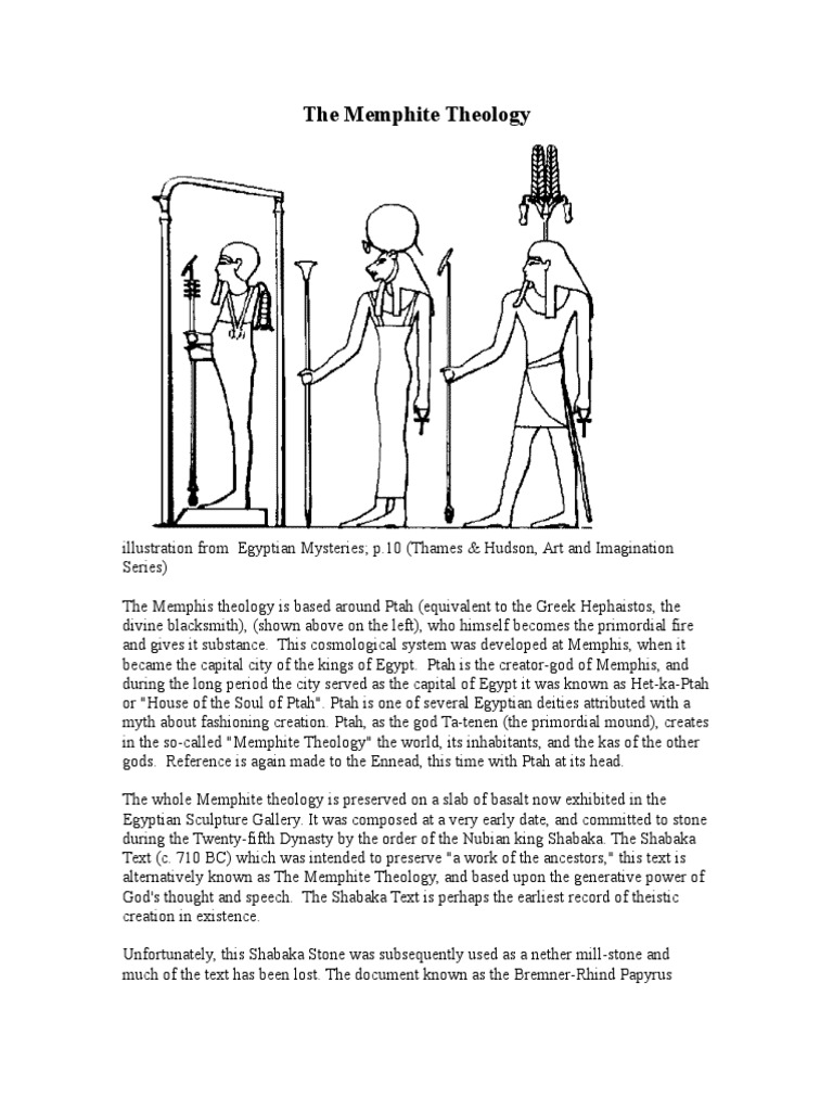 Memphite Theology and Creation Myths | PDF | Religious Belief And ...