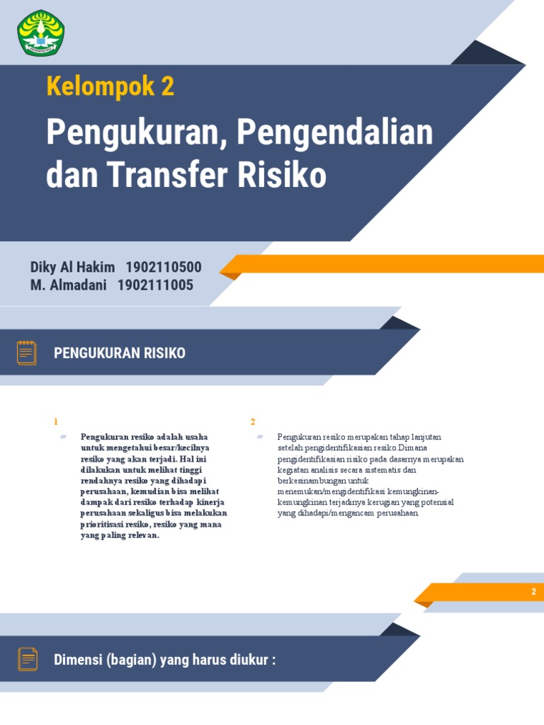 Pengukuran, Pengendalian Dan Transfer Risiko | PDF