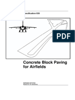 Concrete Block Paving For Airfields: Specification 035