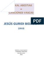 JESÚS GURIDI (EUSKAL ABESTIAK - CANCIONES VASCAS) - Fernando Abaunza